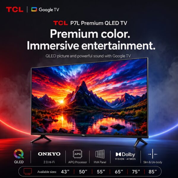 TCL QLED 55" 4K Google TV (55P7L)